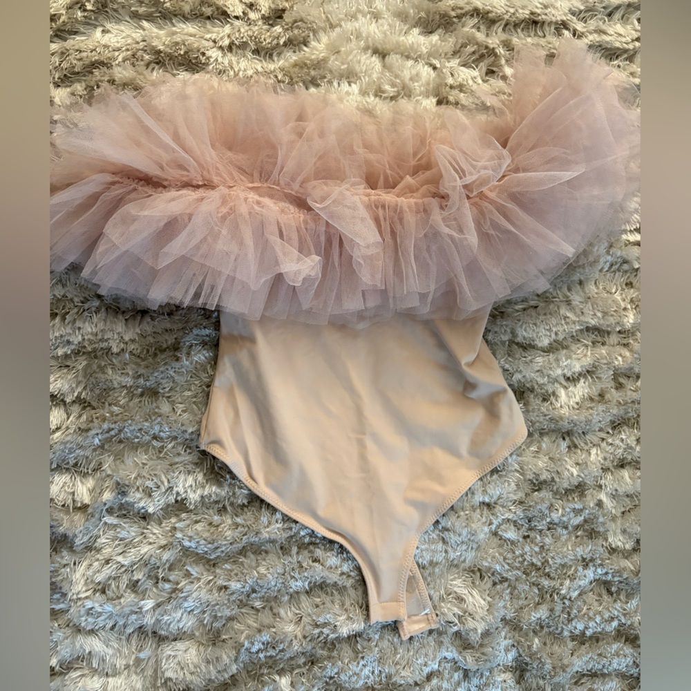 Free People Big Love Tulle Bodysuit